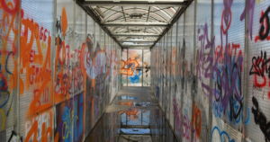 Graffiti on overpass