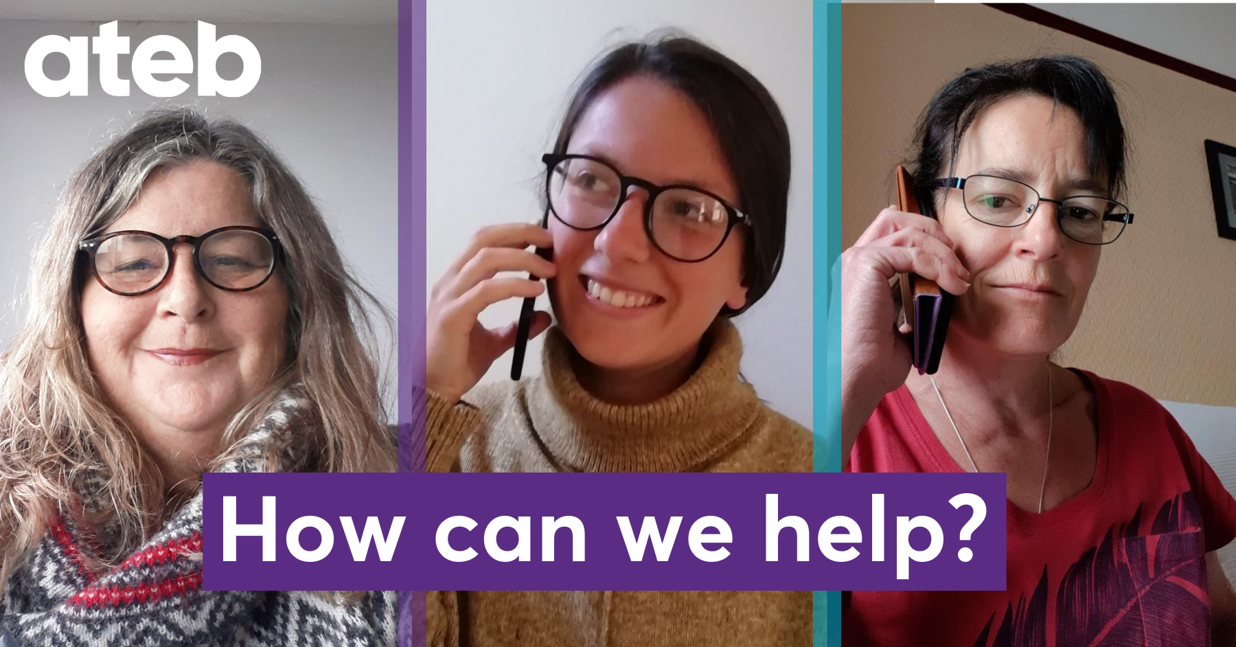 Three staff answering phone