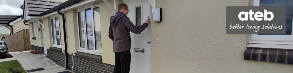 Man knocking on front door